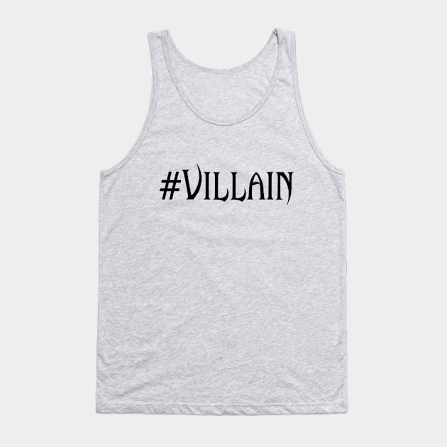 Hashtag Villain - Black Tank Top by Couplethatgeekstogether